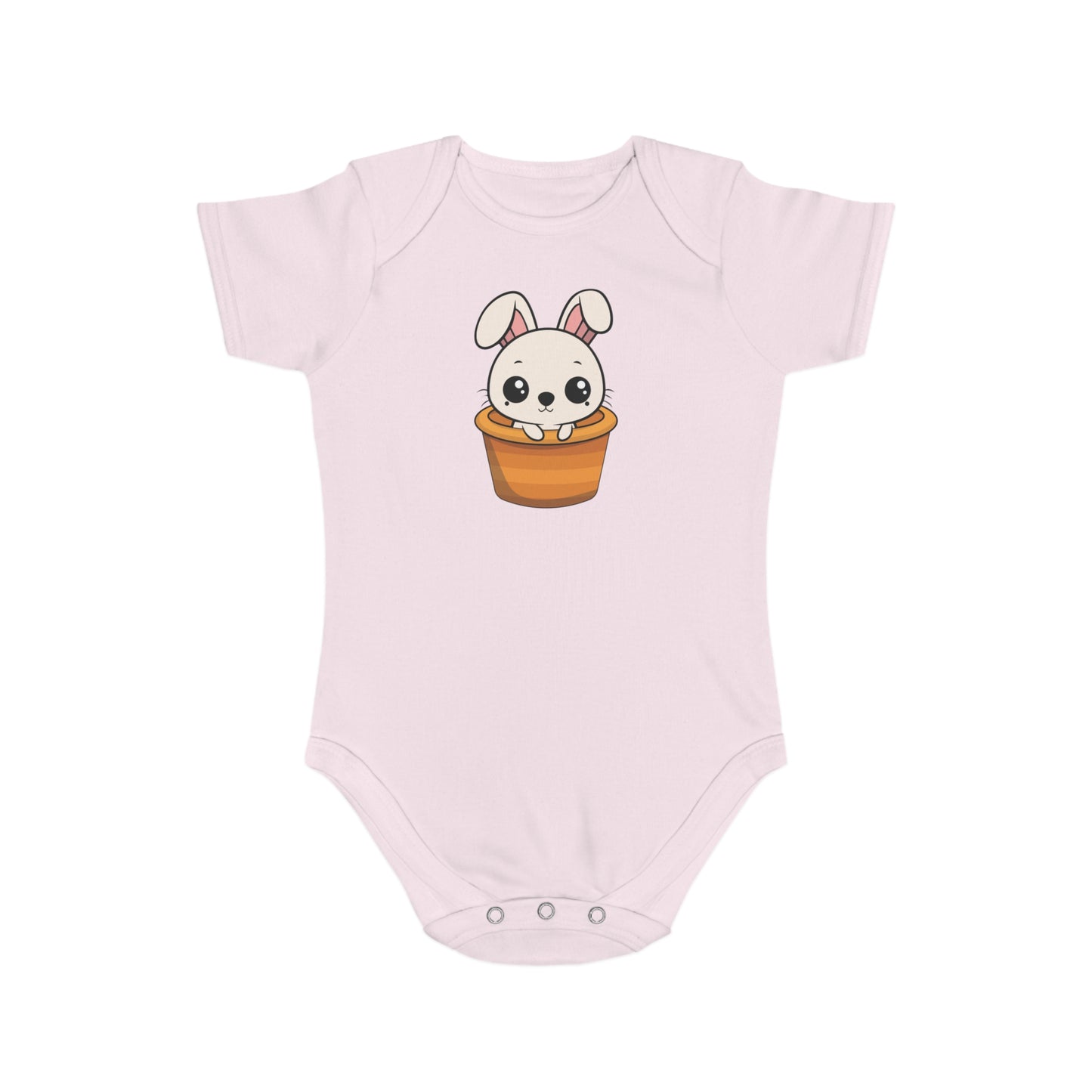 Bunny In A Basket design baby bodysuit