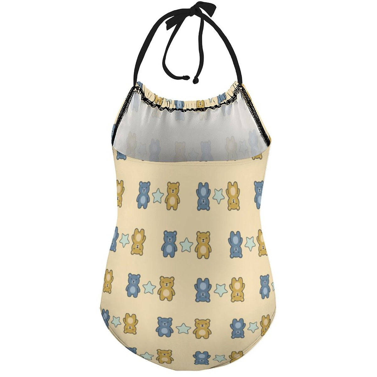 Cute Teddy Bear Halter Girls Swimsuit | One-Piece AOP