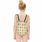 Cute Teddy Bear Girls One-Piece Swimsuit | Ruffle Trim