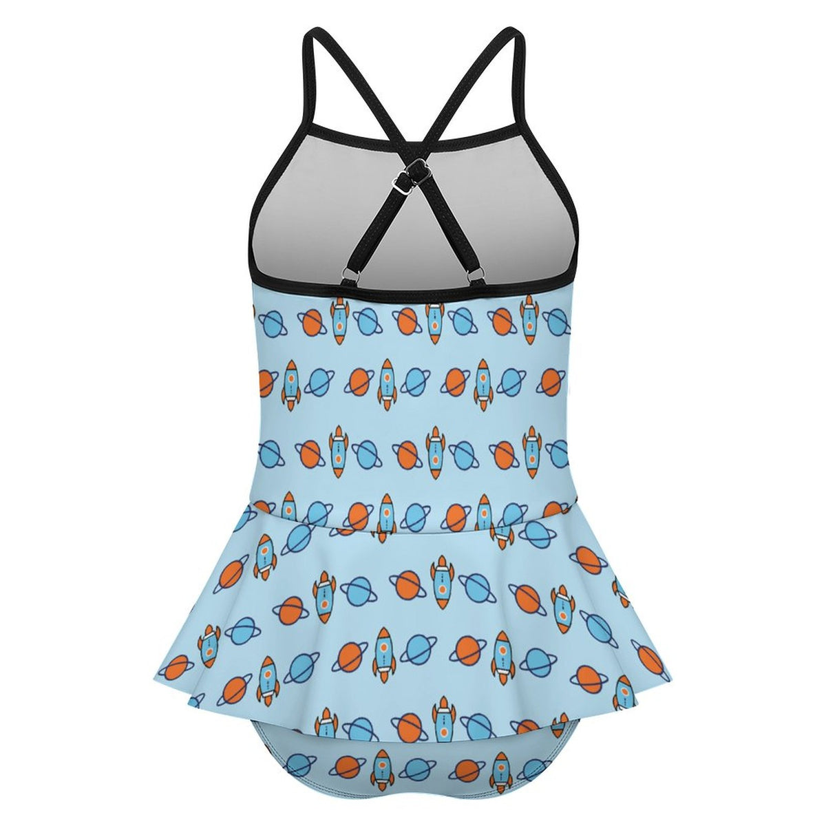 Custom Girls Ruffle Strap Swimsuit | All-Over Print