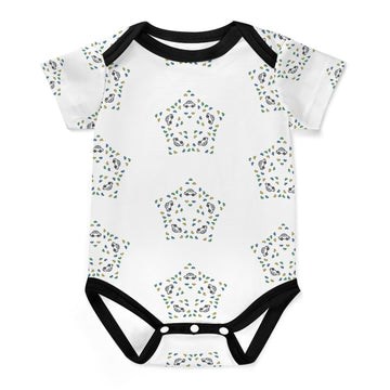 Geometric Star Cotton Short Sleeve Baby Onesie