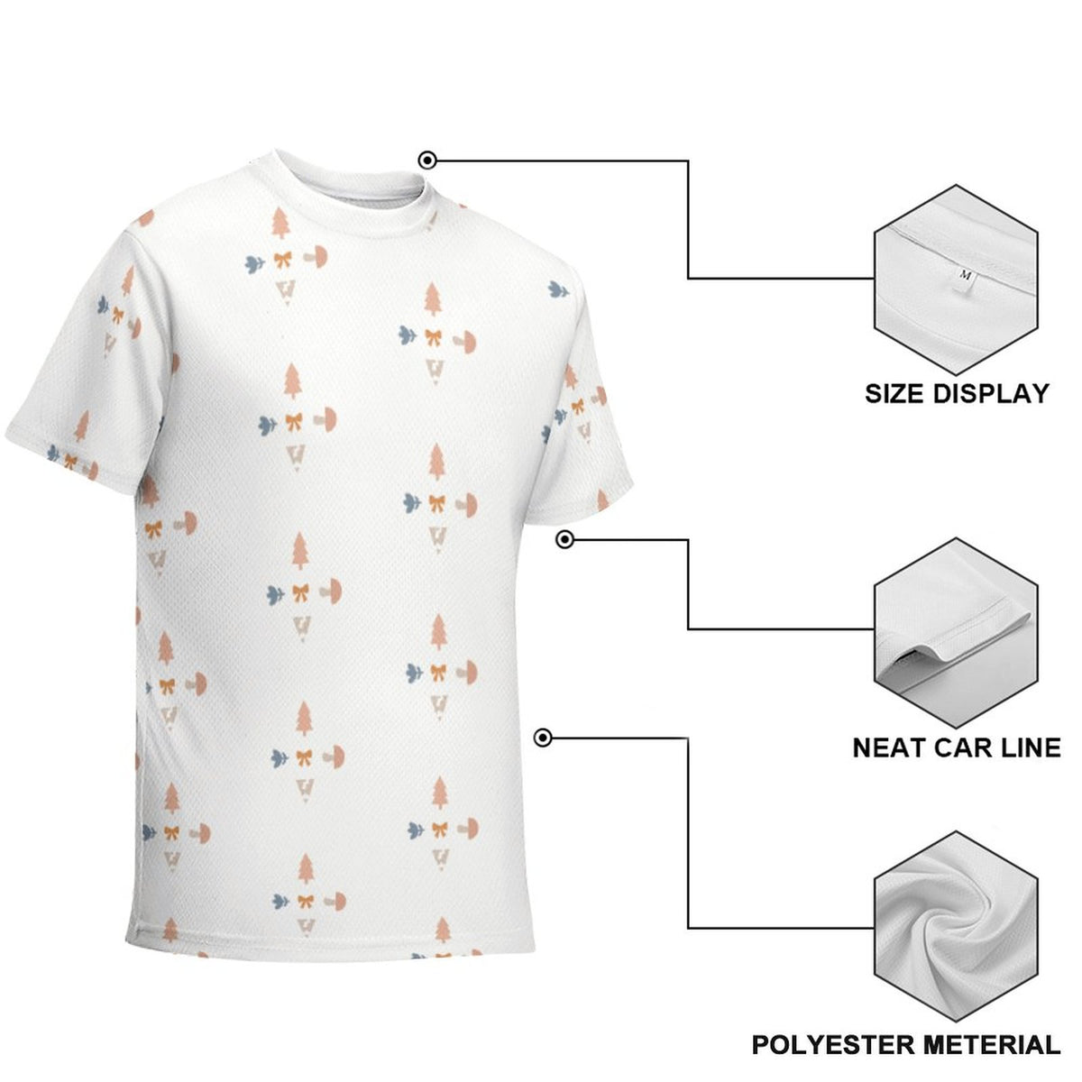 Teens' Geometric Print Short Sleeve T-Shirt