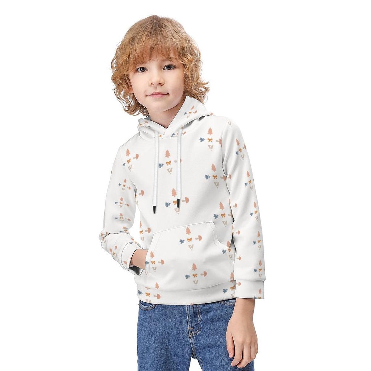 Kids' Geometric Print Pullover Hoodie