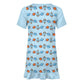 Outer Space Rocket Ruffle Hem Girls Dress | AOP