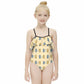 Cute Teddy Bear Off-Shoulder Girls Swimsuit | Ruffle