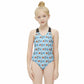 Space Rocket Cross Back One-Piece Girls Swimsuit