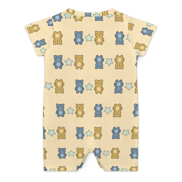 Cute Baby Short Sleeve Bear Print Romper