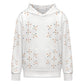 230GSM White Geometric Patterned Kids' Hoodie