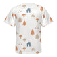 Unisex Kids' White Forest Print Graphic Tee