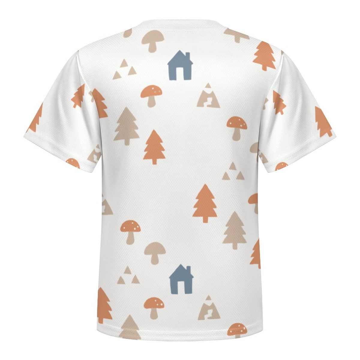 Unisex Kids' White Forest Print Graphic Tee