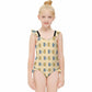 Cute Teddy Bear Girls One-Piece Swimsuit | Ruffle Trim