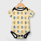 Cute Baby Bear Print Short Sleeve Bodysuit Onesie
