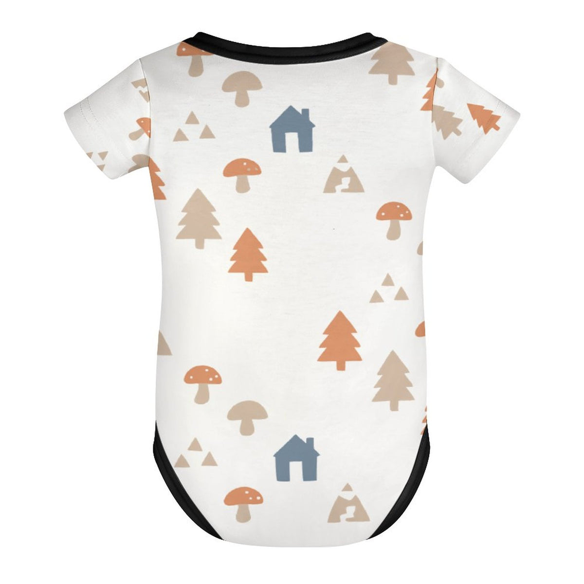 Baby White Forest Pattern Cotton Bodysuit