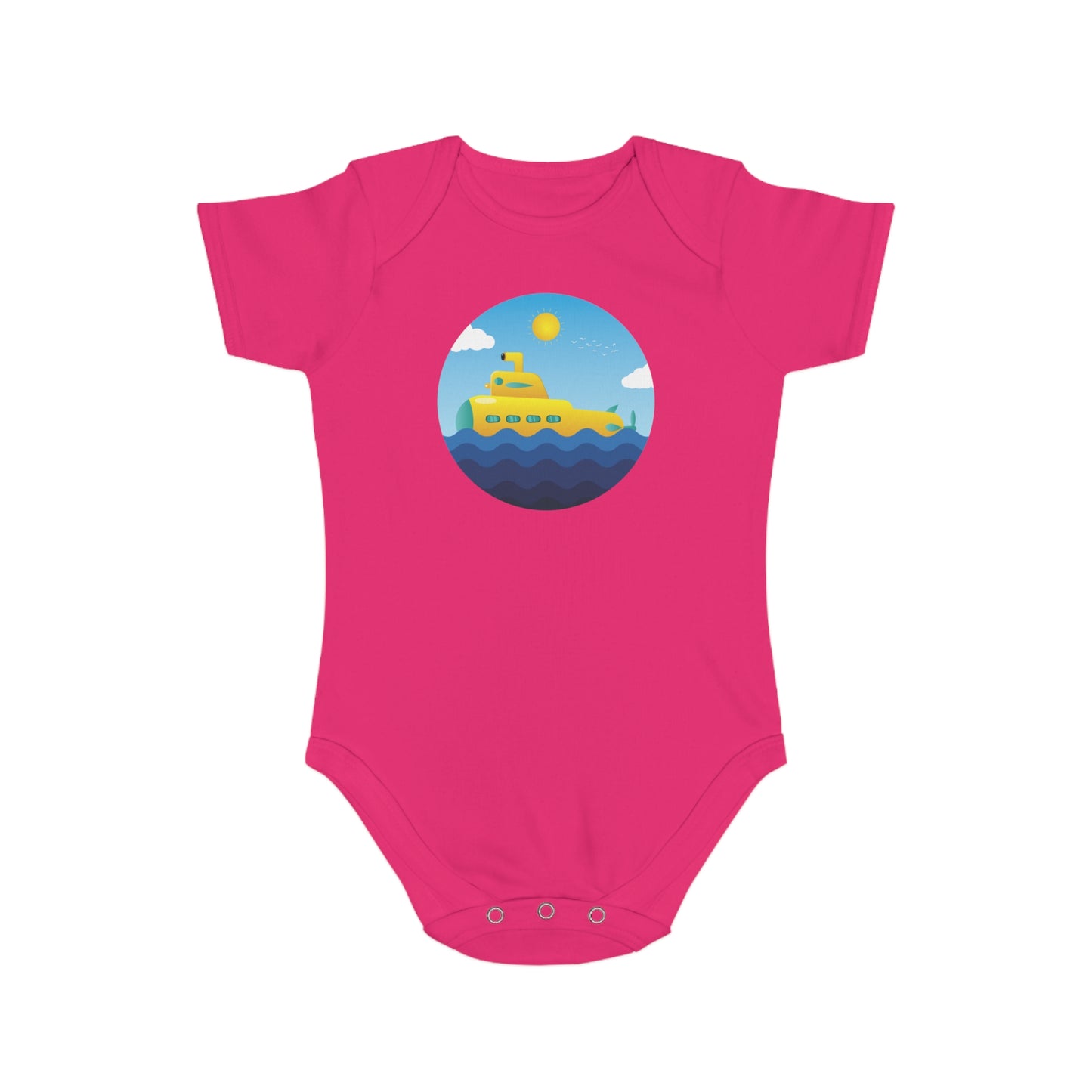 Sunny Submarine design baby  bodysuit