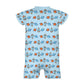 Outer Space Rocket Short Sleeve Baby Romper | 180gsm
