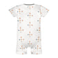 180GSM White Geometric Patterned Baby Onesie