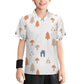 160GSM White Forest Pattern Kids' Soccer Jersey