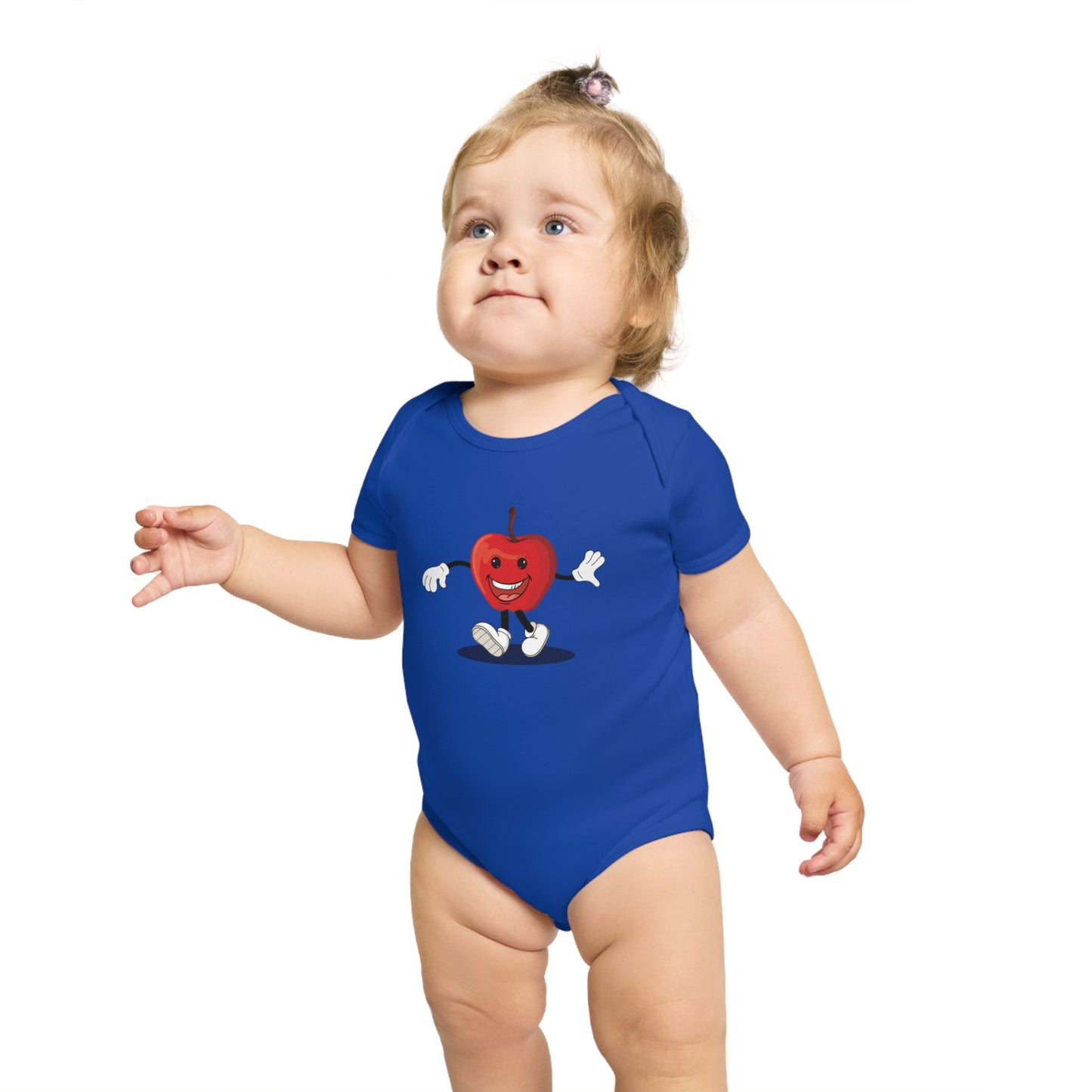 Happy Apple design baby baby bodysuit