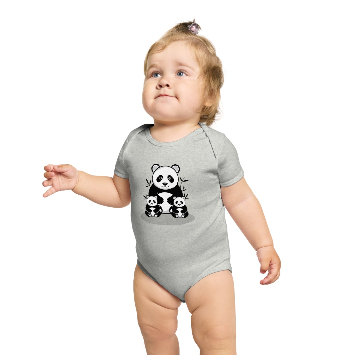 Panda Family Love design baby  bodysuit