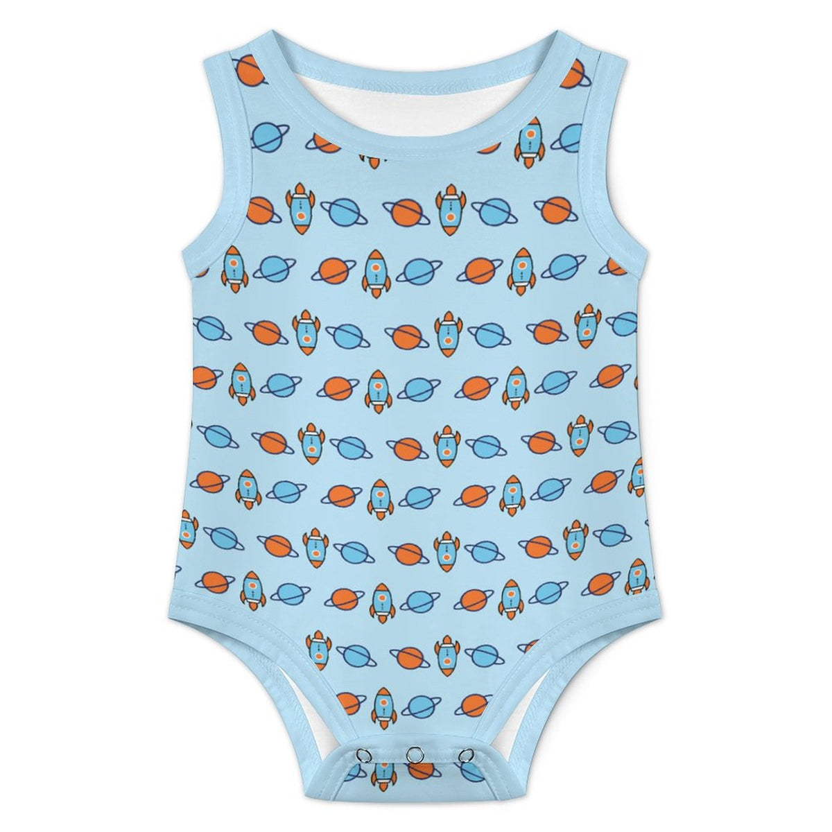 200gsm Baby Sleeveless Romper | Custom All-Over Print