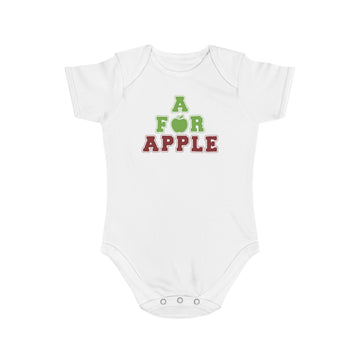 A for Apple design Cotton baby bodysuit