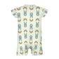 Cute Bunny & Moon Short Sleeve Baby Bodysuit | 180gsm