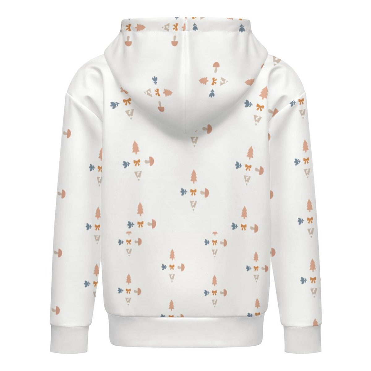 Kids' Geometric Print Hoodie No Drawstrings