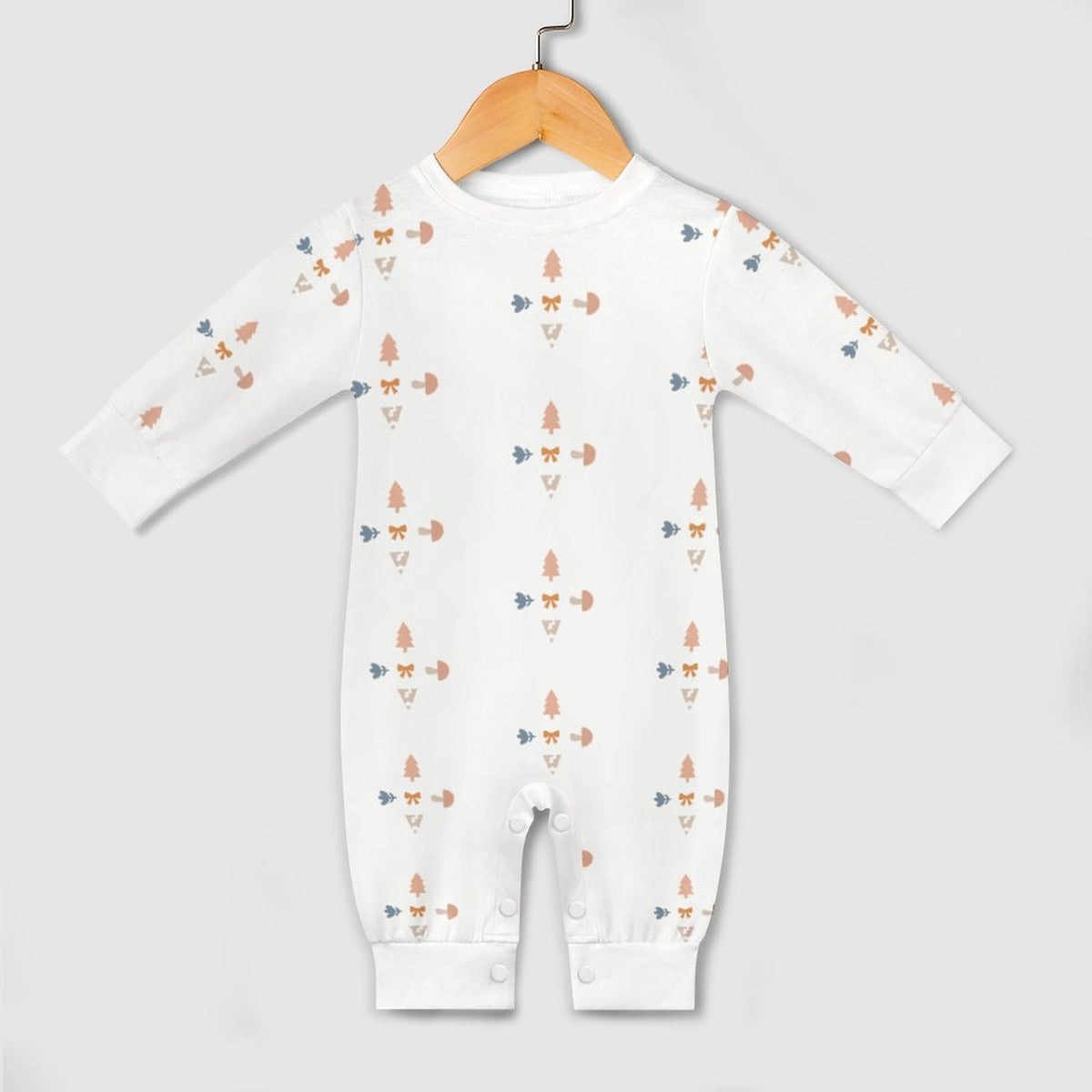 Infant Geometric Print Cotton Long Sleeve Bodysuit