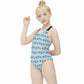 Space Rocket Cross Back One-Piece Girls Swimsuit