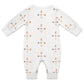 Baby White Geometric Motif Lightweight Romper