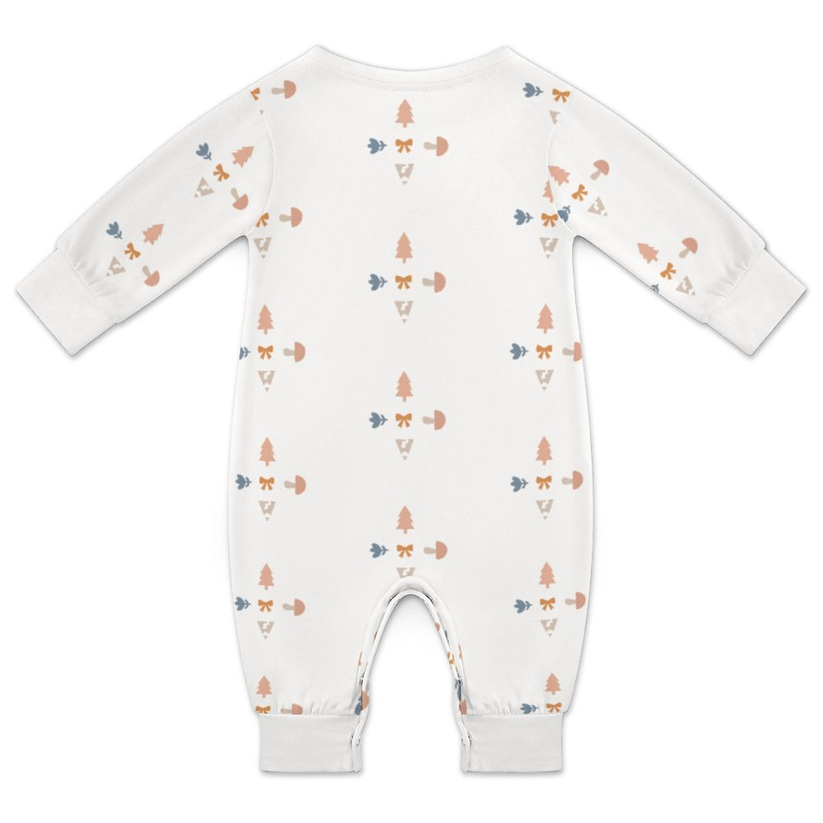 Baby White Geometric Motif Lightweight Romper
