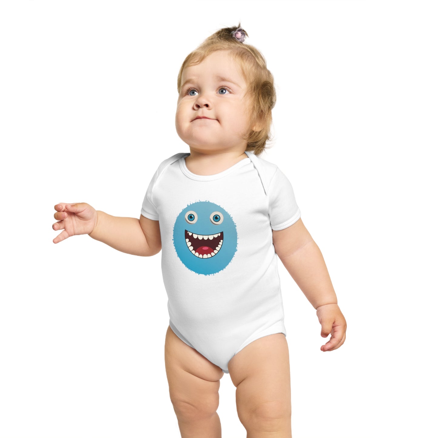 Happy Monster design baby bodysuit