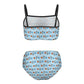 Outer Space Rocket Cami Strap Girls Bikini Set