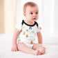 Baby White Forest Pattern Cotton Bodysuit