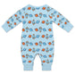 Outer Space Rocket Long Sleeve Baby Romper | 180gsm