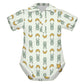 Cute Baby Rabbit Print Short Sleeve Polo Romper