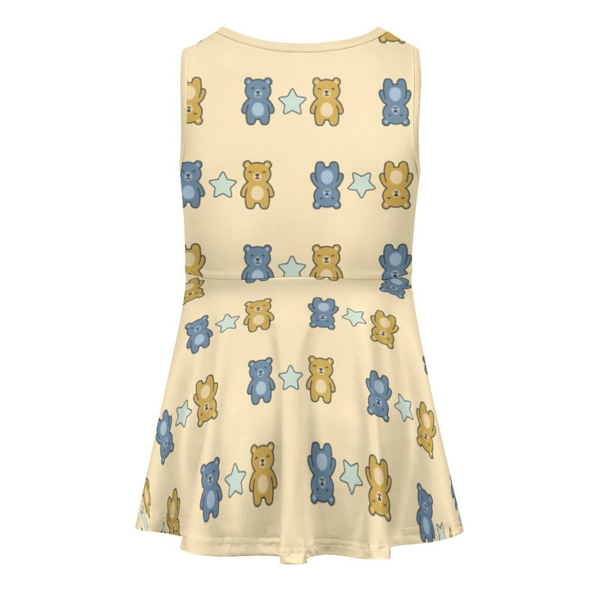 Cute Teddy Bear Girls Tank Dress | Custom All-Over Print