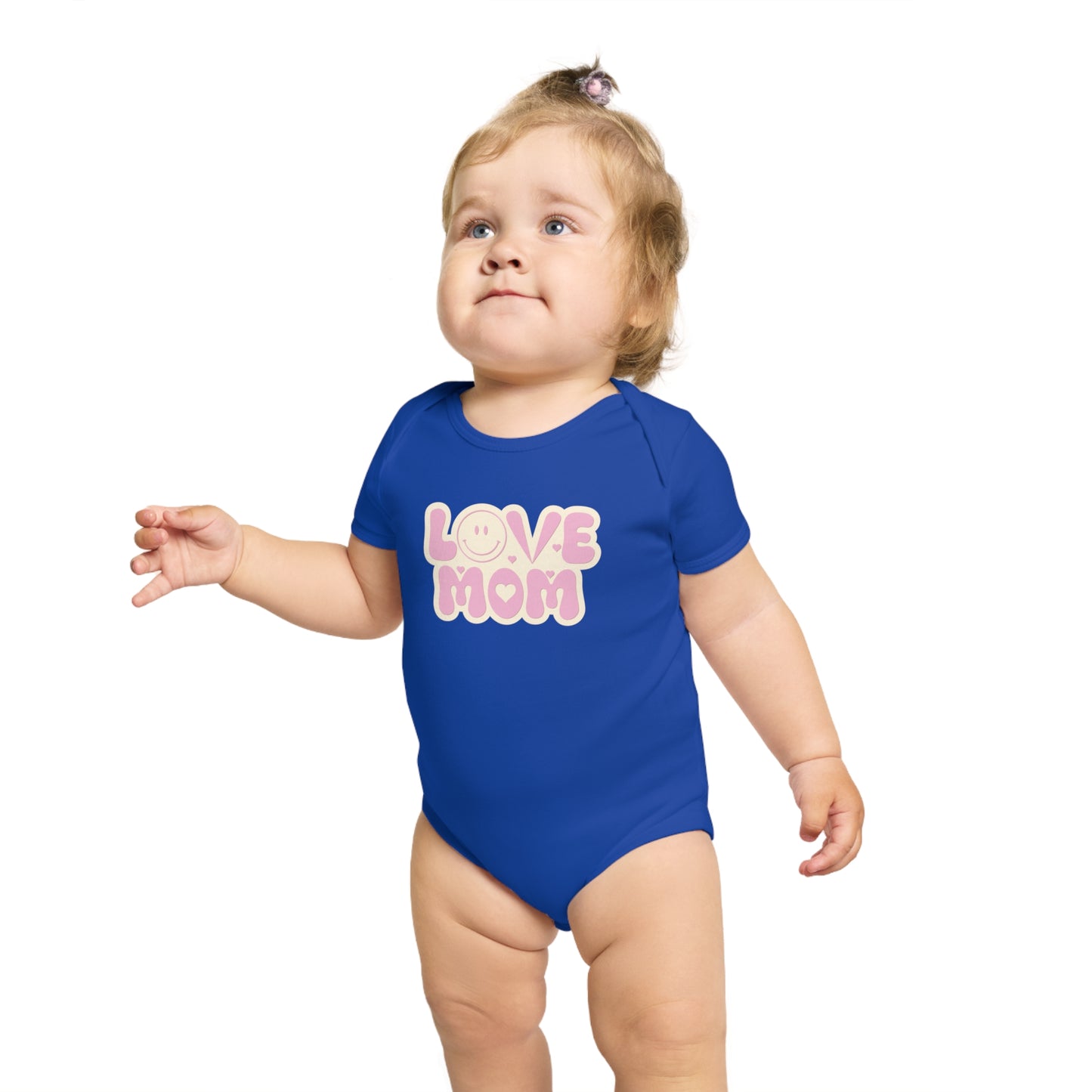Love You Mom design baby bodysuit 	Love You Mom Baby Bodysuit | Heartfelt Cotton Infant Outfit