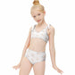 Girls' Geometric Print Tie-Shoulder 2-Piece Swimsuit