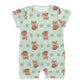 Cute Fox Print Short Sleeve Baby Bodysuit | 180gsm