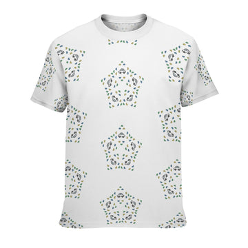 Teens' Geometric Star Print Short Sleeve T-Shirt