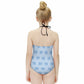 Girls' Blue Elephant Halter One-Piece Swimsuit