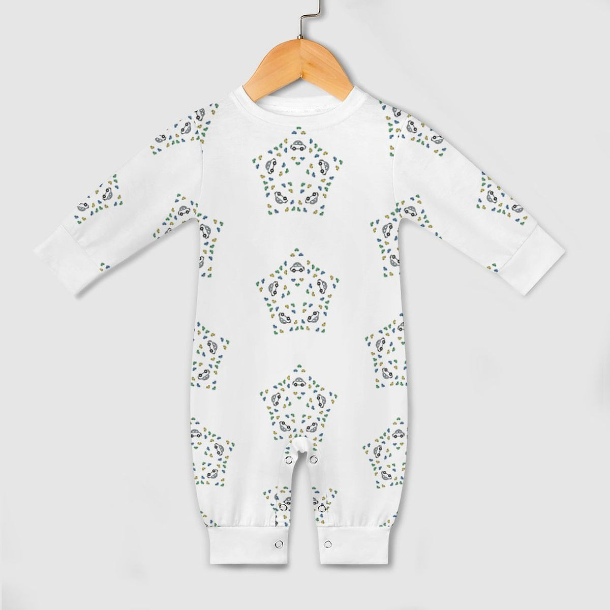 Baby Geometric Star Long Sleeve Romper
