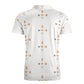 Boys' White All-Over Geometric Motif Polo Shirt