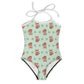 Cute Fox Print Spaghetti Strap Girls Swimsuit | AOP