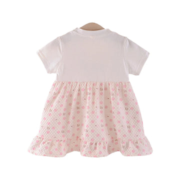Peach Dot Baby Dress