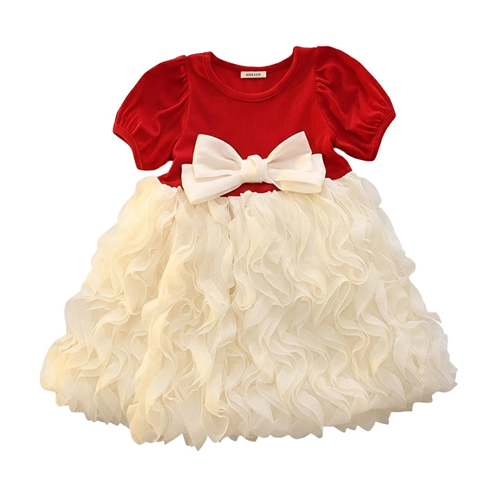 Girls Red Christmas Party Dress