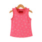 Girls’ Pink Heart Print Ruffle Tank Top