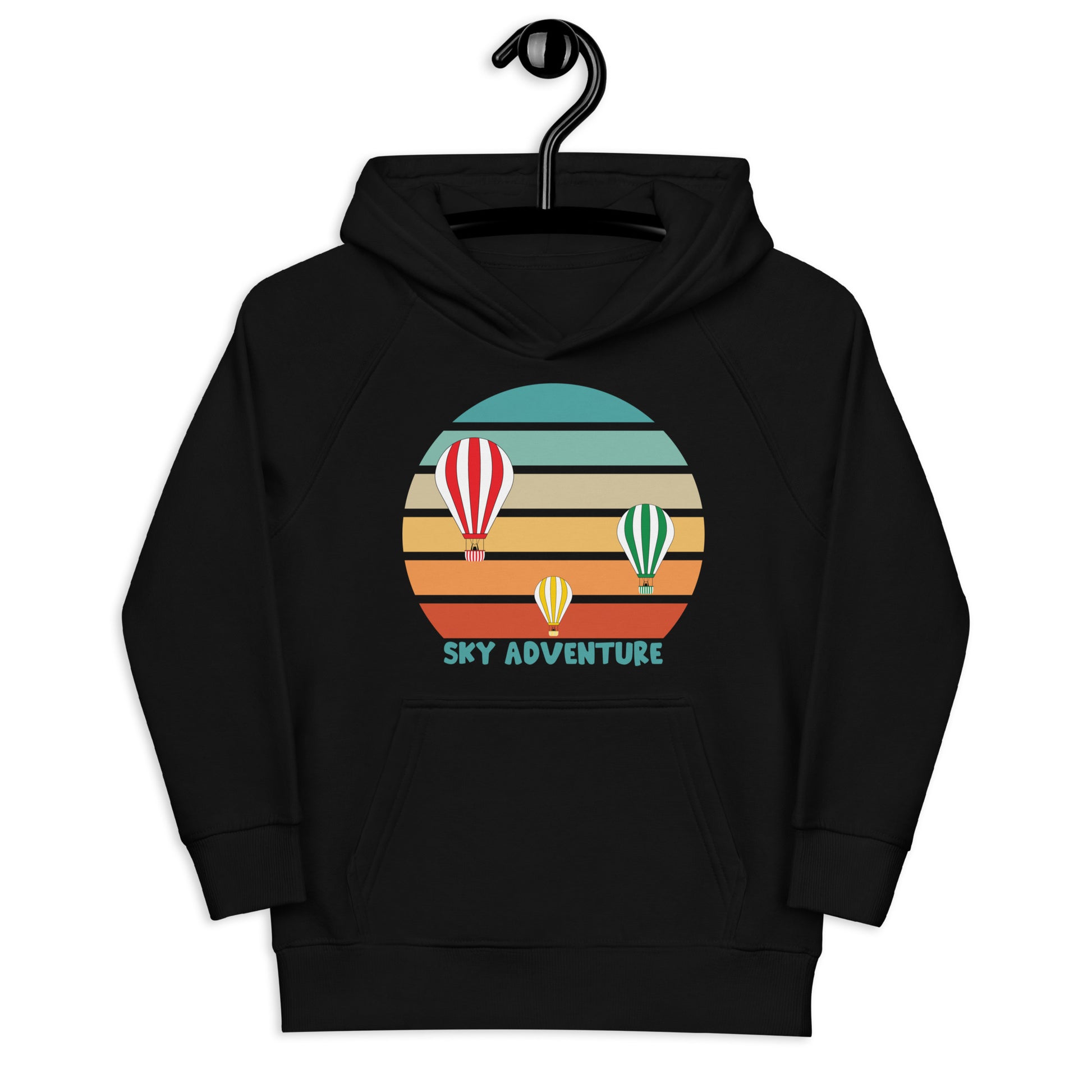 Aapon Clothing - Retro Hot Air Balloon Sky Adventure Hoodie
