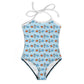 Outer Space Rocket Spaghetti Strap Girls Swimsuit